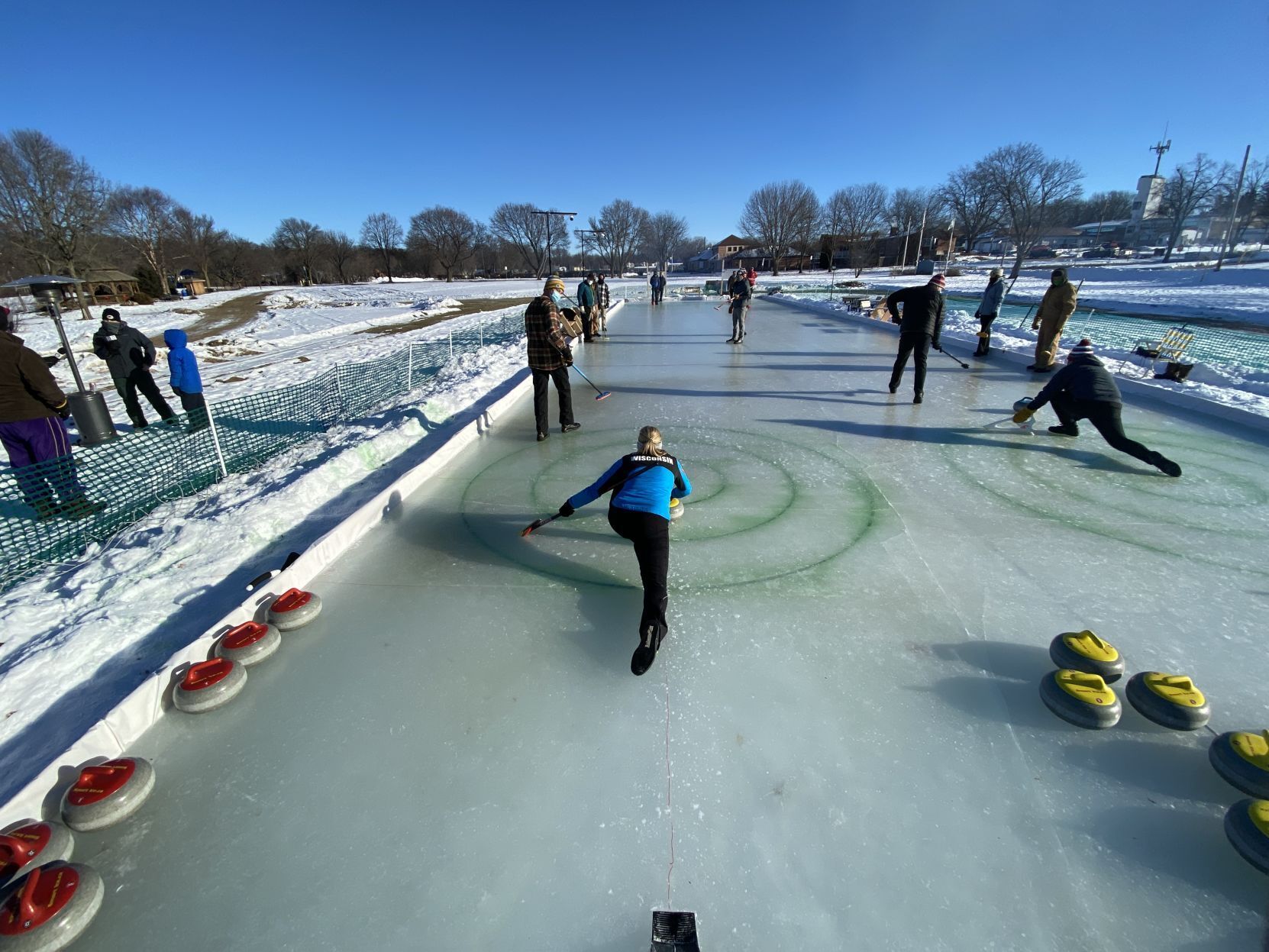 Outdoor Curling in Monona